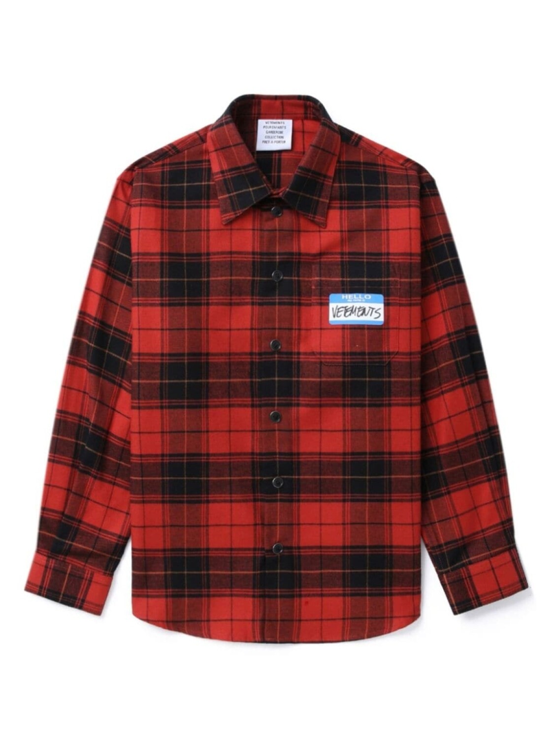 

Рубашка в клетку Vetements Kids, красный