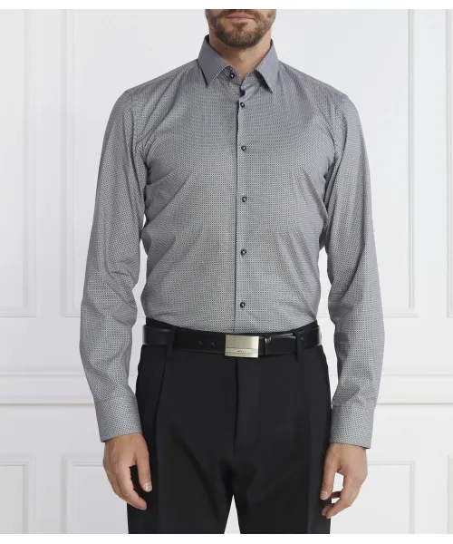

Рубашка h-hank-s-kent Slim fit Boss, серый