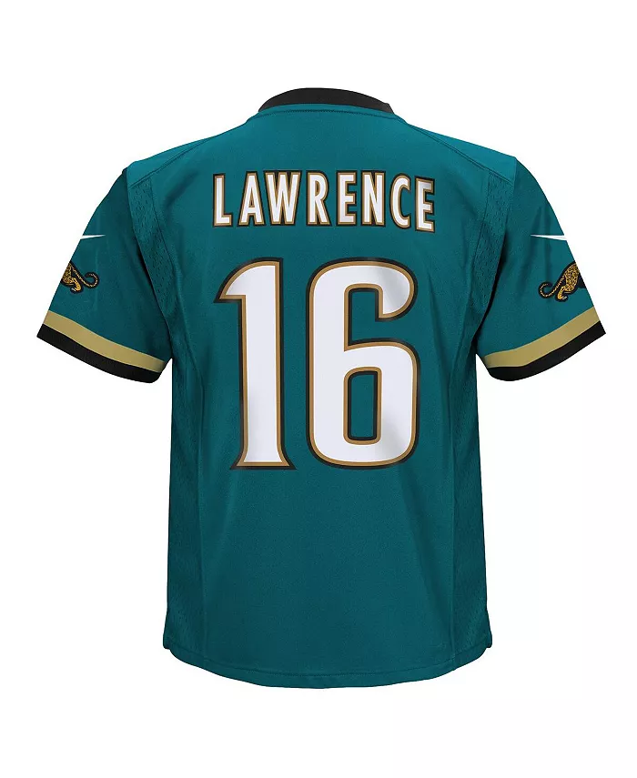 Детская игровая футболка игрока Trevor Lawrence в ретро-стиле Jacksonville Jaguars Prowler, цвет морской волны Nike, мультиколор — фото 4