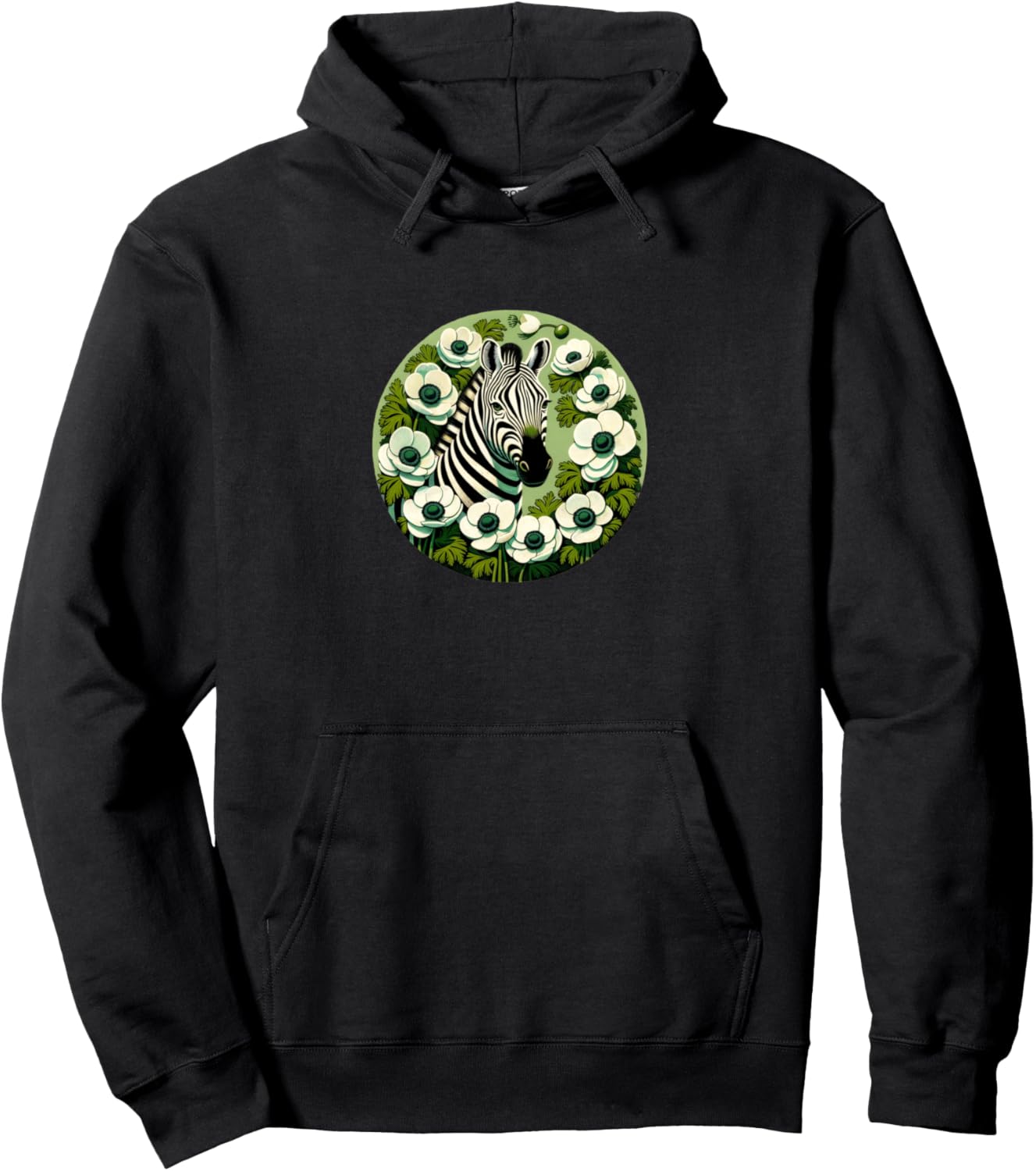 

Толстовка с изображением зебры Green Zebra Lover Bubb, черный