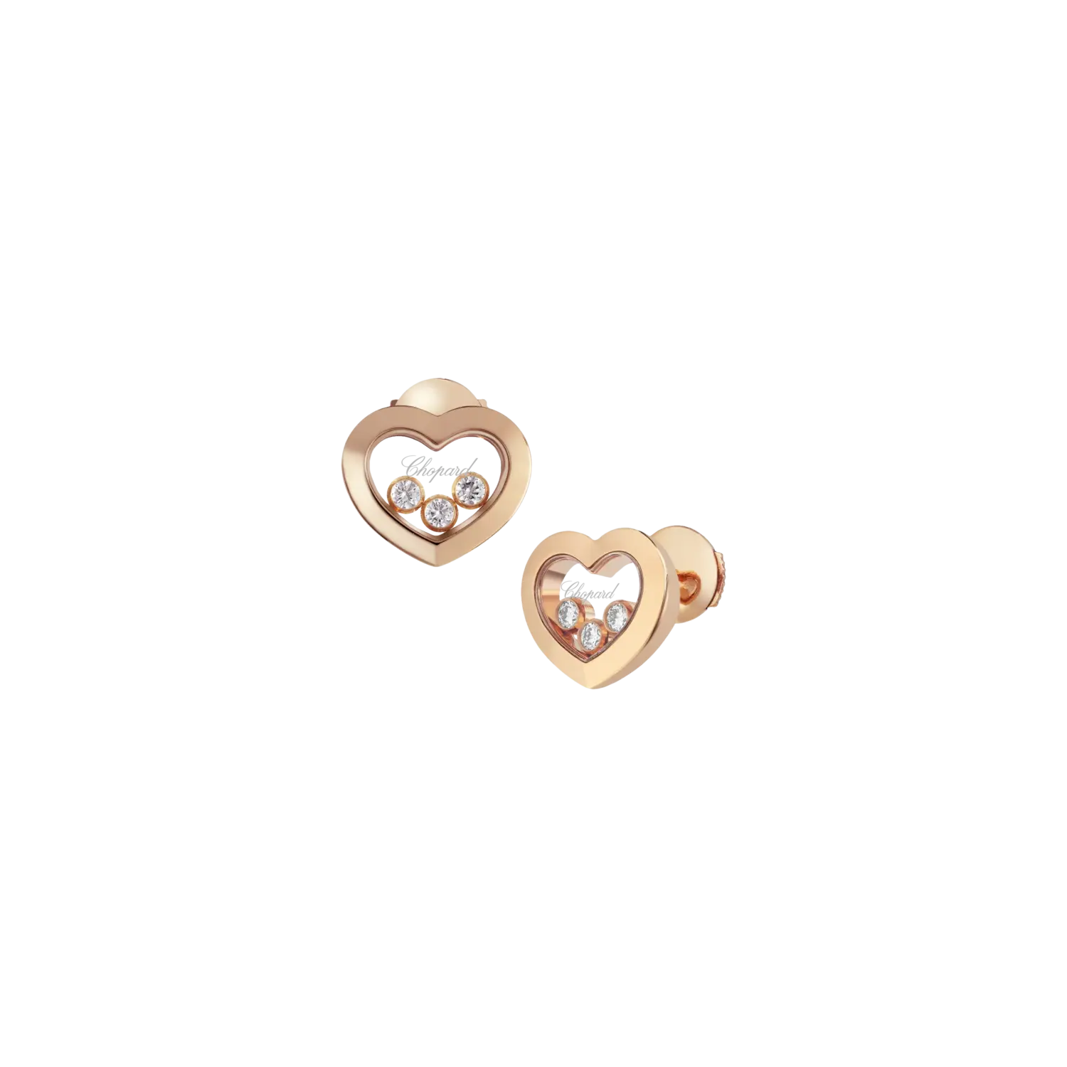 

Серьги Chopard Happy diamonds icons из розового золота с бриллиантами