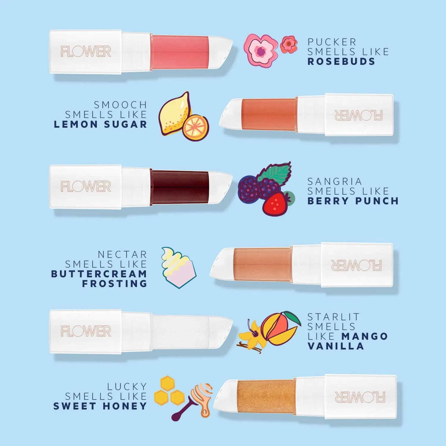 Бальзам для губ Petal Plumping Lip Mask FLOWER BEAUTY с манго и маслом какао 28 г оттенок Sangria — фото 2