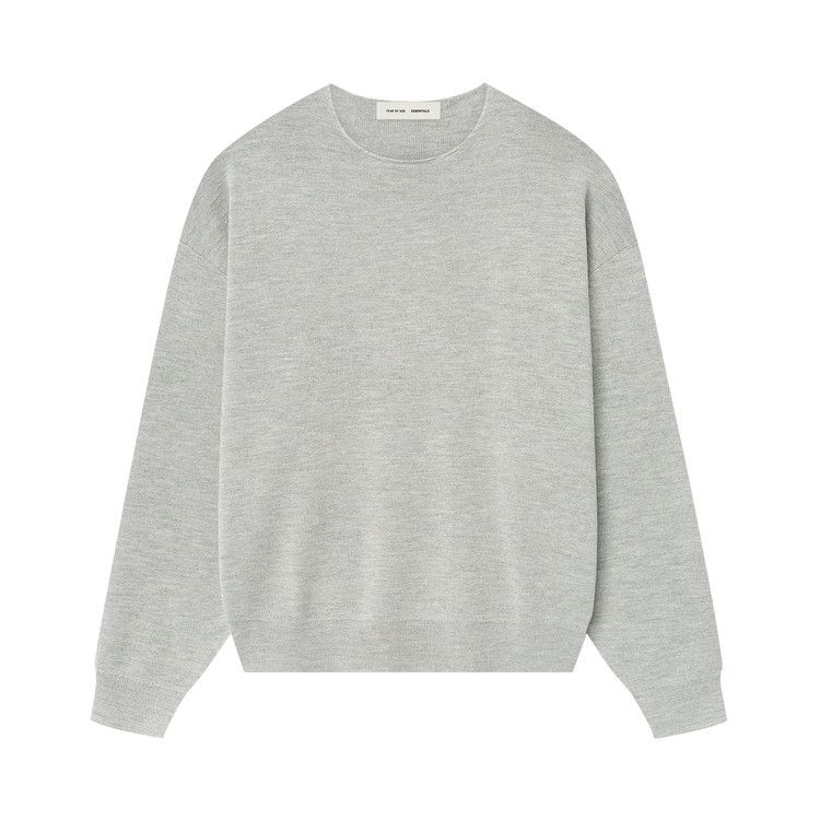 

Свитер Fear of God Essentials Merino Long Sleeve Crewneck Sweater, Concrete Heather