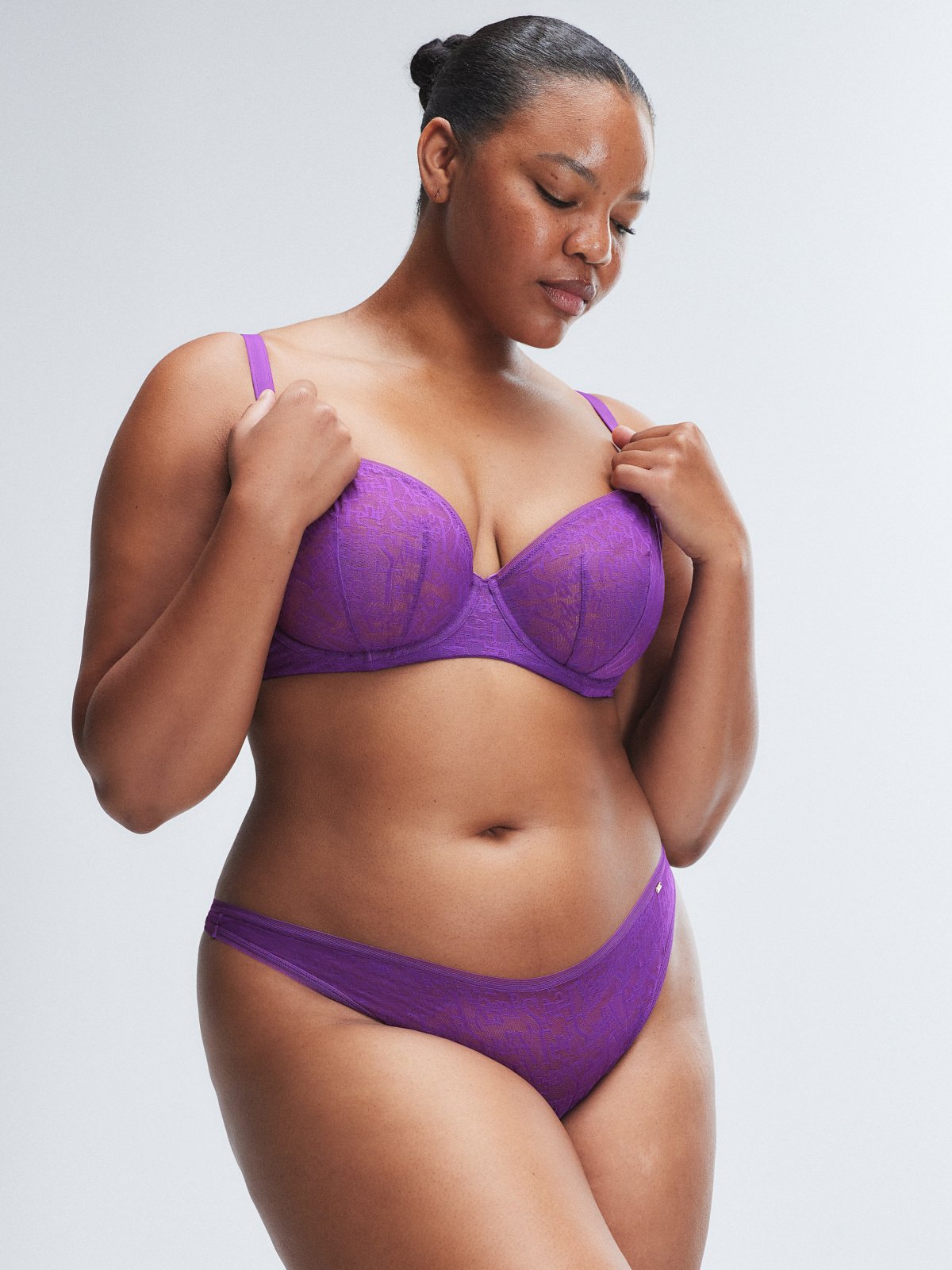 

Бюстгальтер без подкладки Savage X Fenty Signature Script, цвет Purple Gem