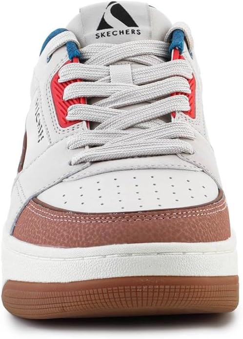 Кроссовки Skechers Mens Uno Court - Low Post Match, Natural Leather Duraleather Mesh Multi — фото 2