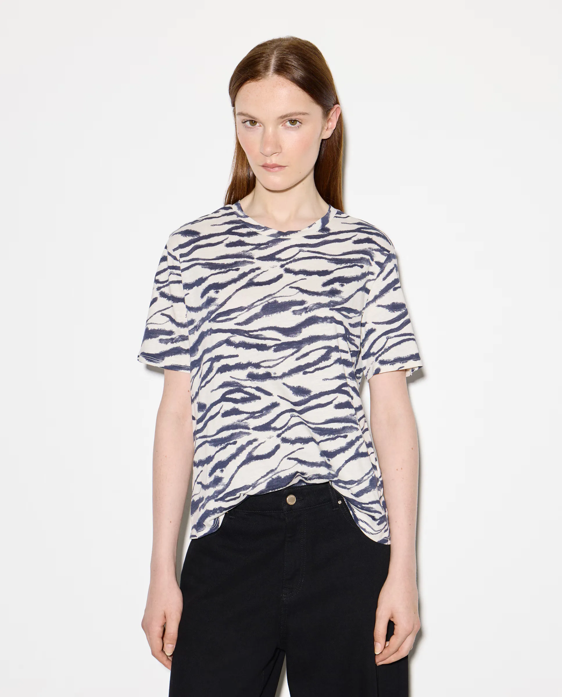 

Женская футболка с коротким рукавом в стиле animal print Woman El Corte Inglés, синий