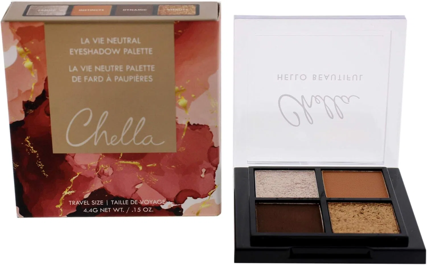 Тени для век Chella La Vey Neutral Eye Shadow Palette Travel Size, 1.1 г