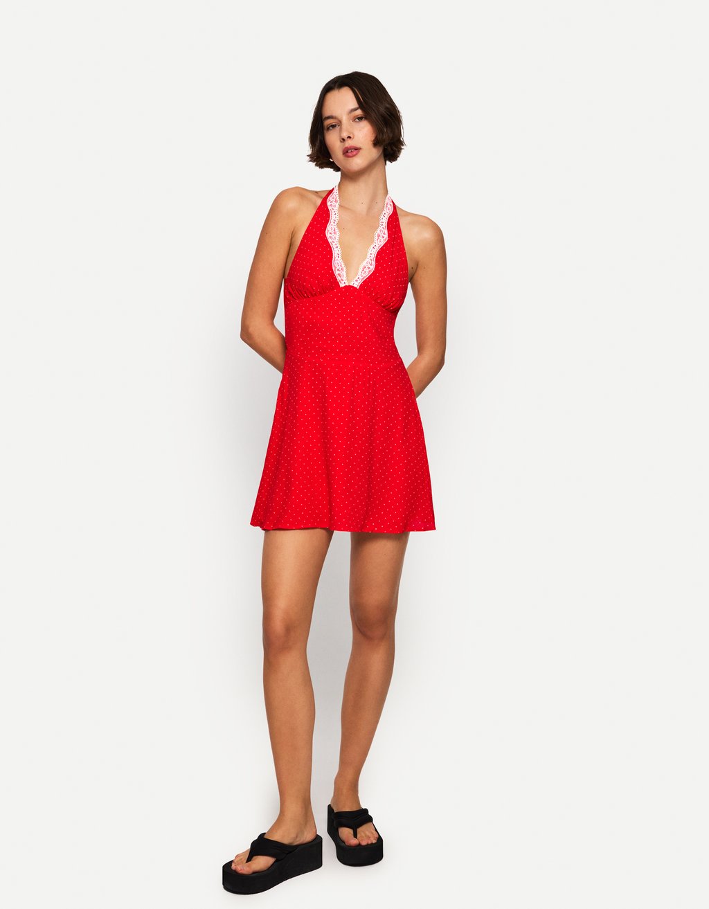 

Повседневное платье Bershka, красный