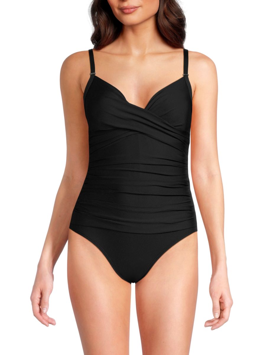 

Слитный купальник Twist Tankini Calvin Klein, черный