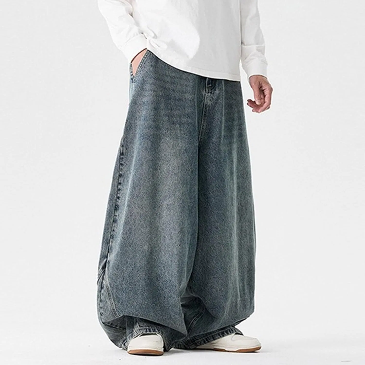 Джинсы свободные Baggy Dark Blue — фото 2