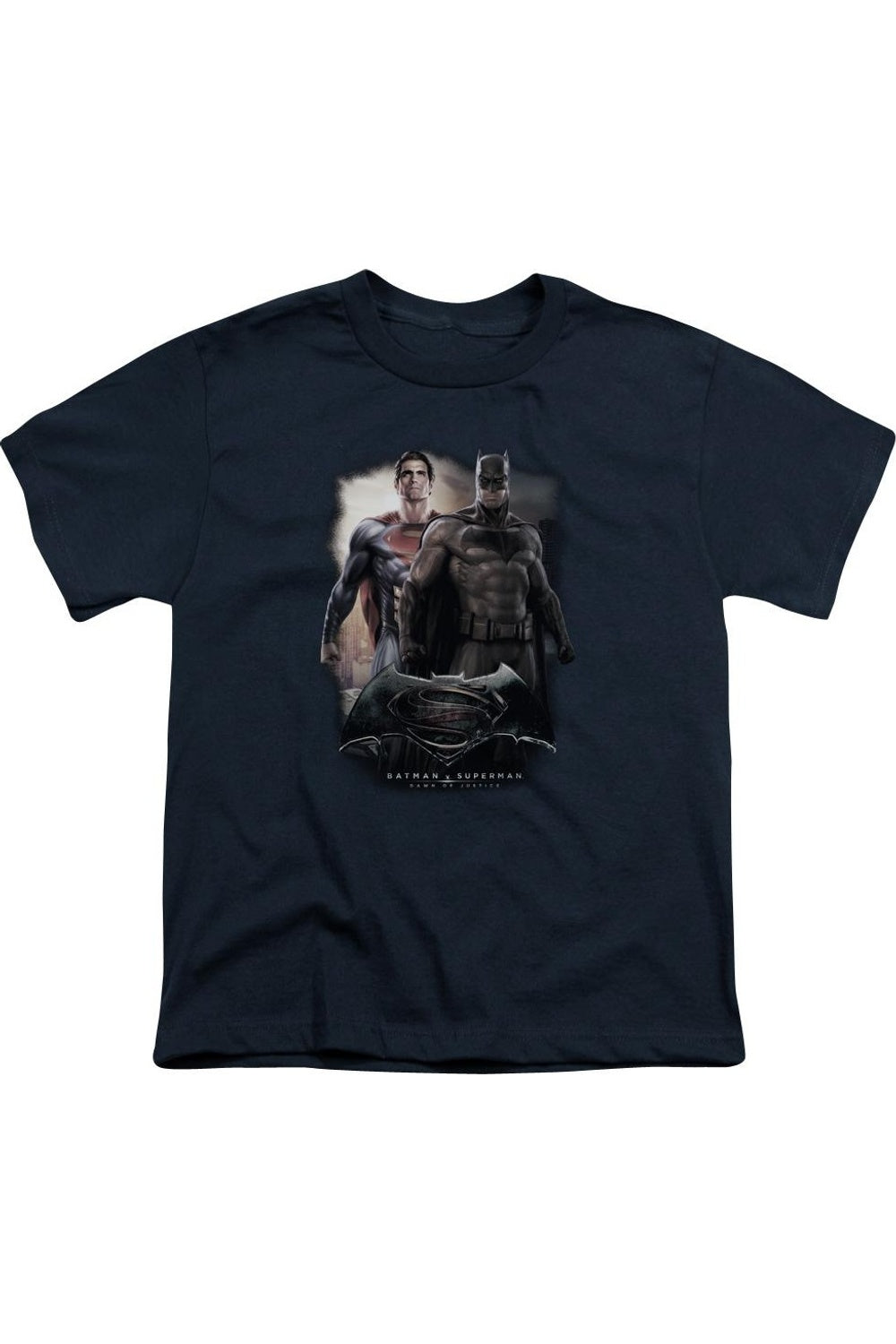 

Футболка с коротким рукавом для детей "Бэтмен против Супермена: На заре справедливости" Gildan, темно-синий