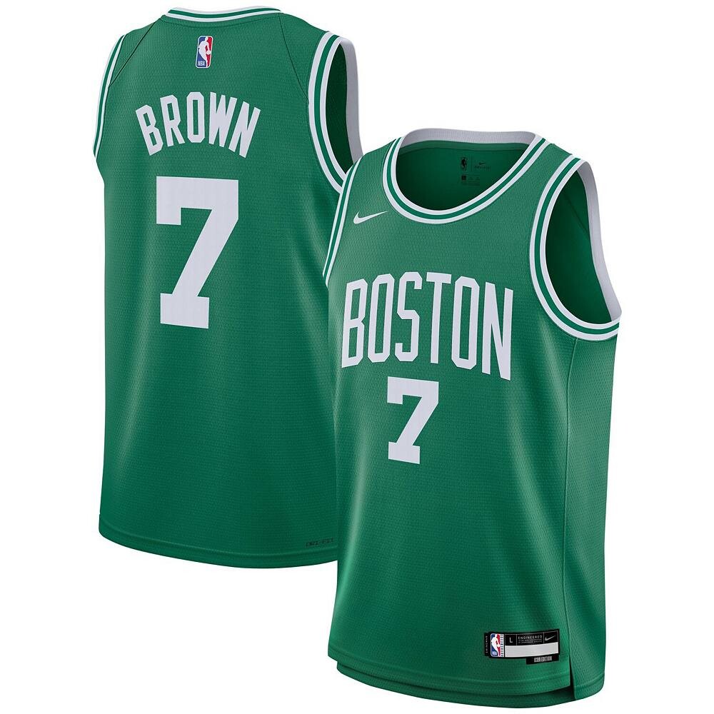 

Молодежная майка Nike Jaylen Brown Kelly Green Boston Celtics Swingman — Icon Edition, цвет Cel Green