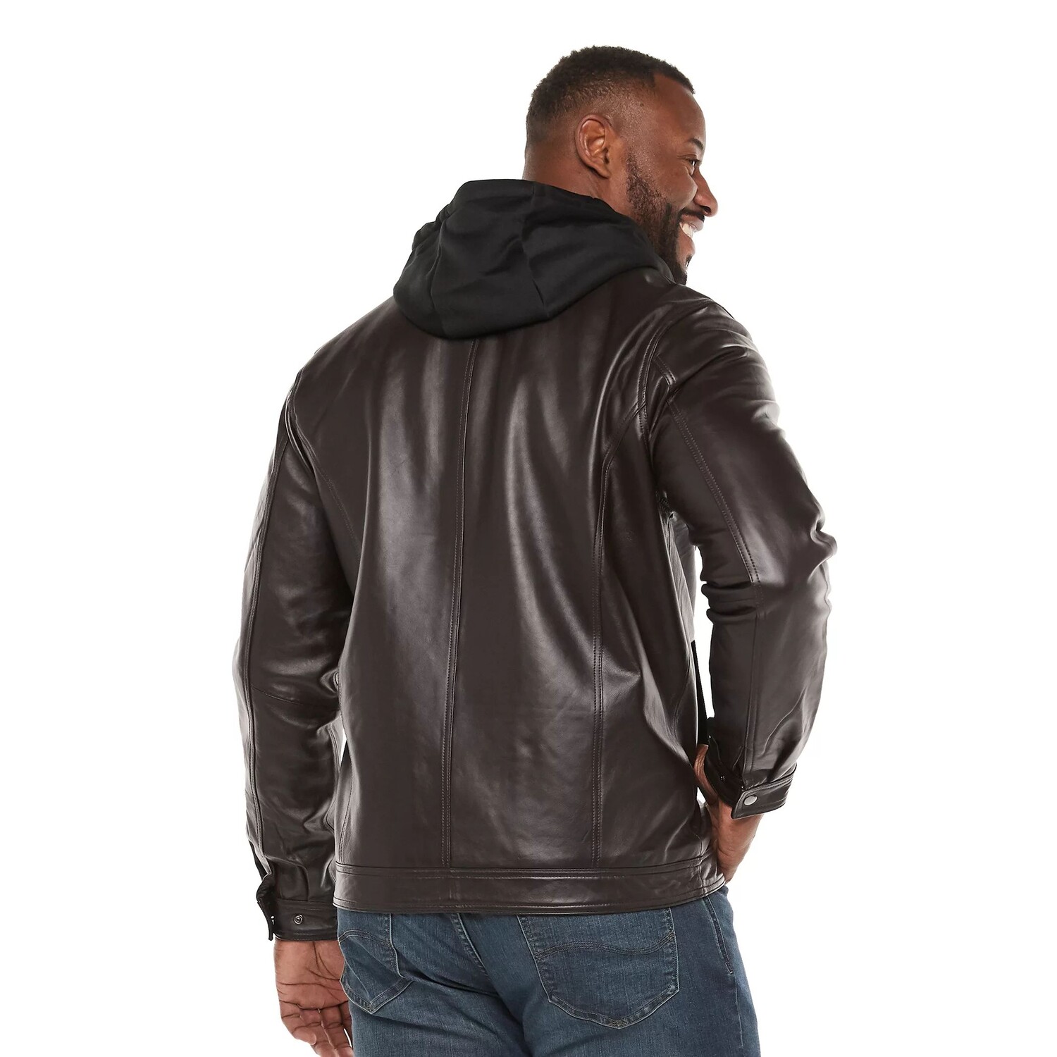

Винтажная кожаная кожаная куртка-гонщик Big & Tall Vintage Leather, коричневый