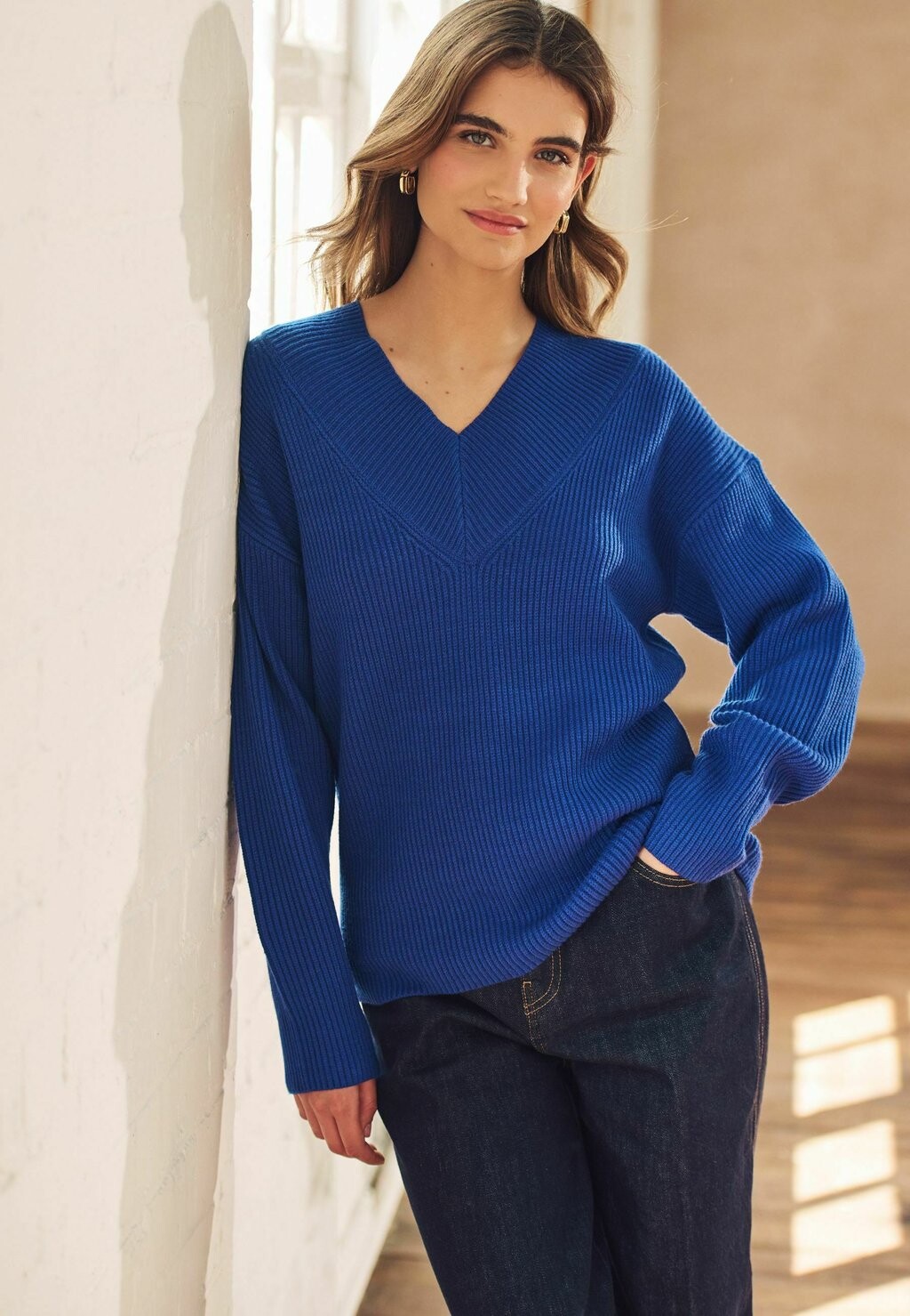 

Джемпер V-NECK TALL Next, синий