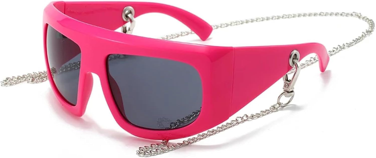 

Ретро большие солнцезащитные очки «кошачий глаз» для женщин, модные очки с цепочкой, солнцезащитные очки UV400 для мужчин, трендовые зеркальные очки TVTBBVV, Purple Gray