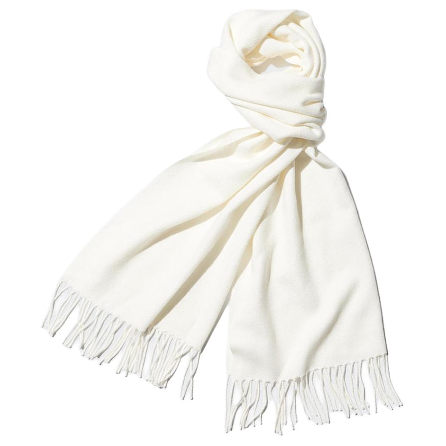 

Шерстяной вязаный шарф унисекс айвори UNIQLO