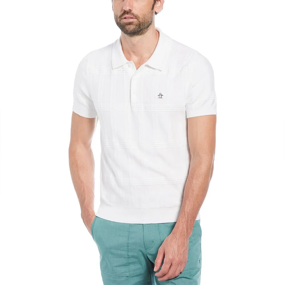 

Поло Original Penguin Cash Like 3 Button Jacquard, белый