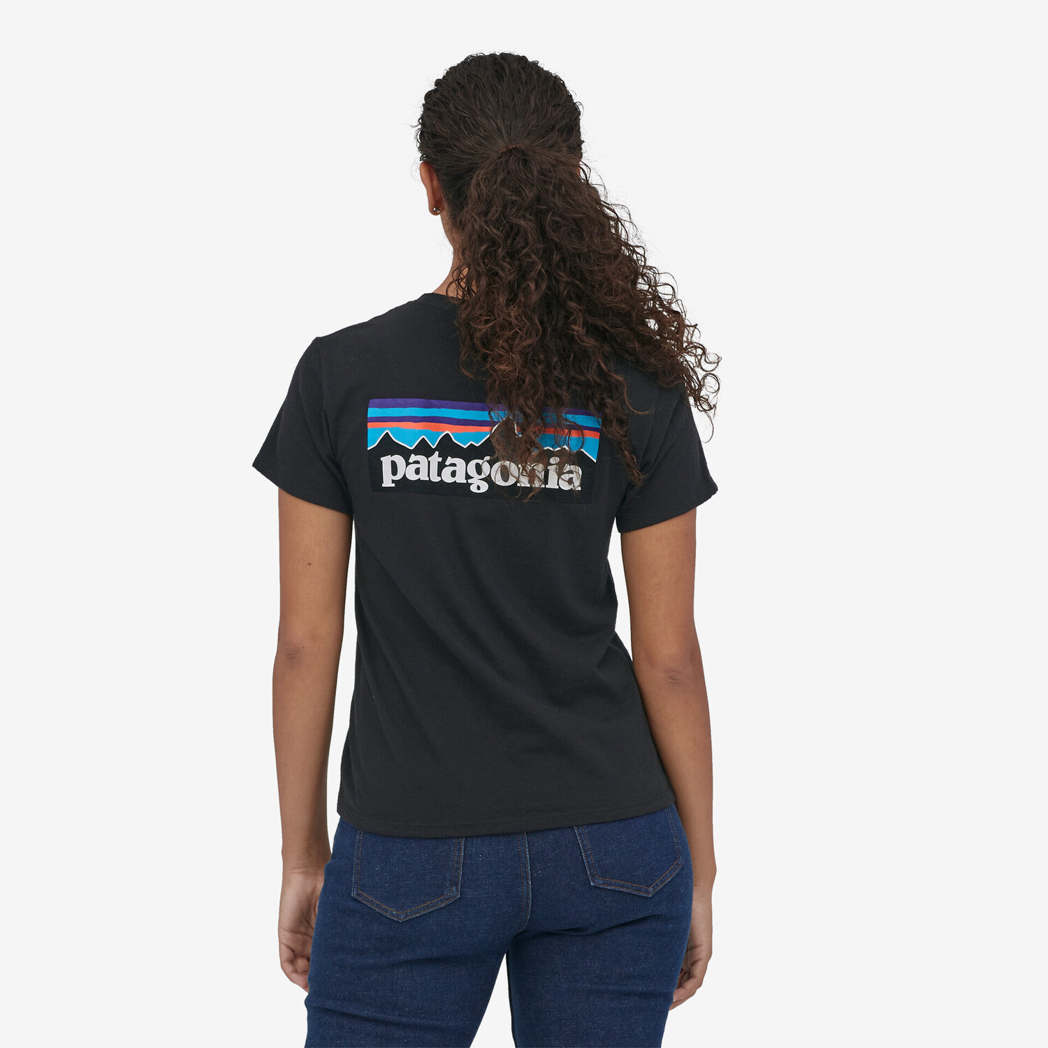 Женская футболка с логотипом P-6 Responsibili Patagonia, черный — фото 3