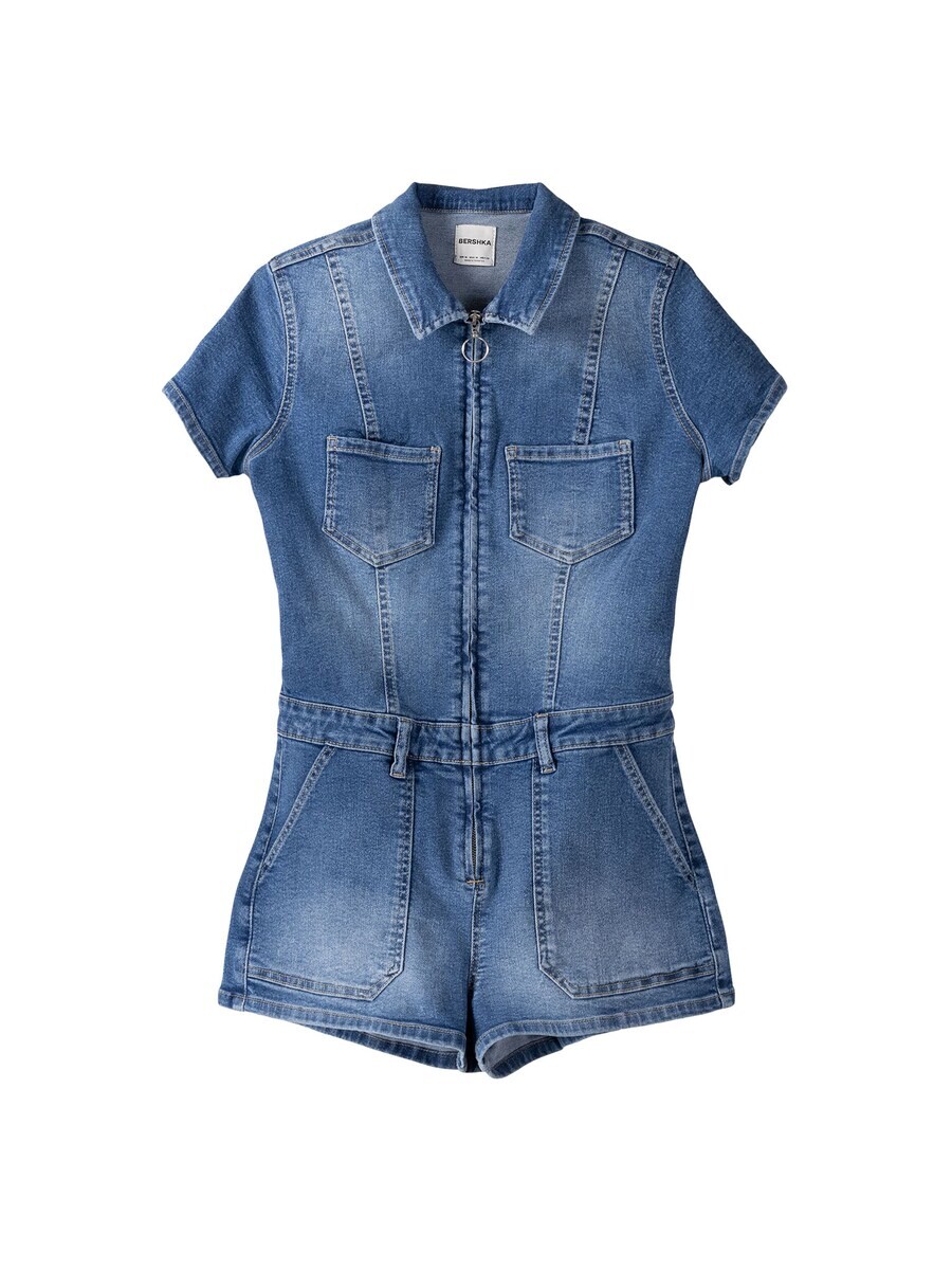 

Комбинезон Bershka Jumpsuit, синий деним