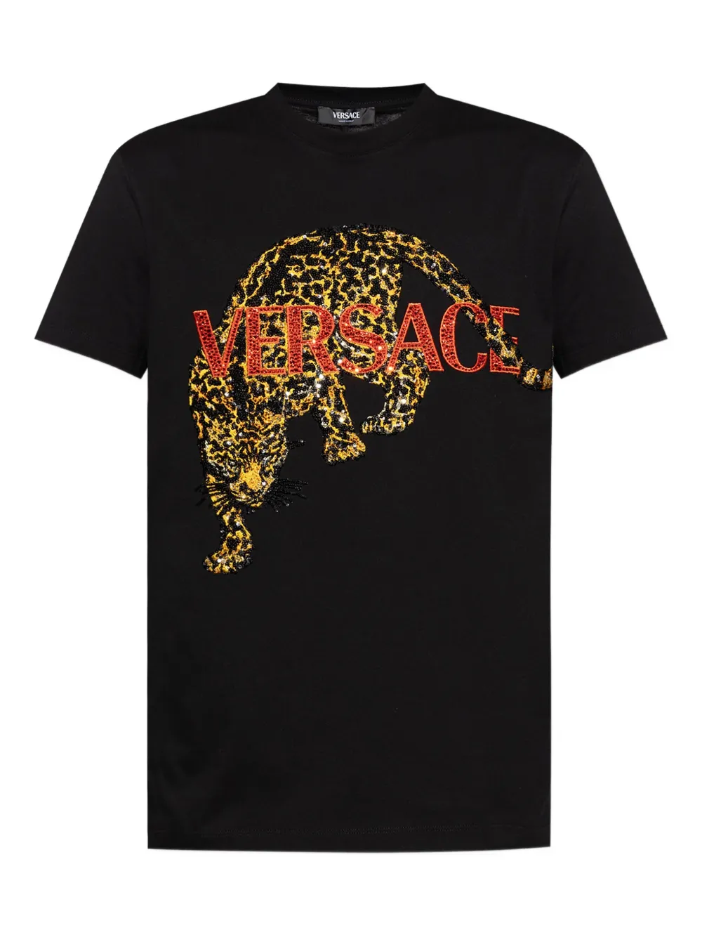 

Футболка с пайетками VERSACE, черный
