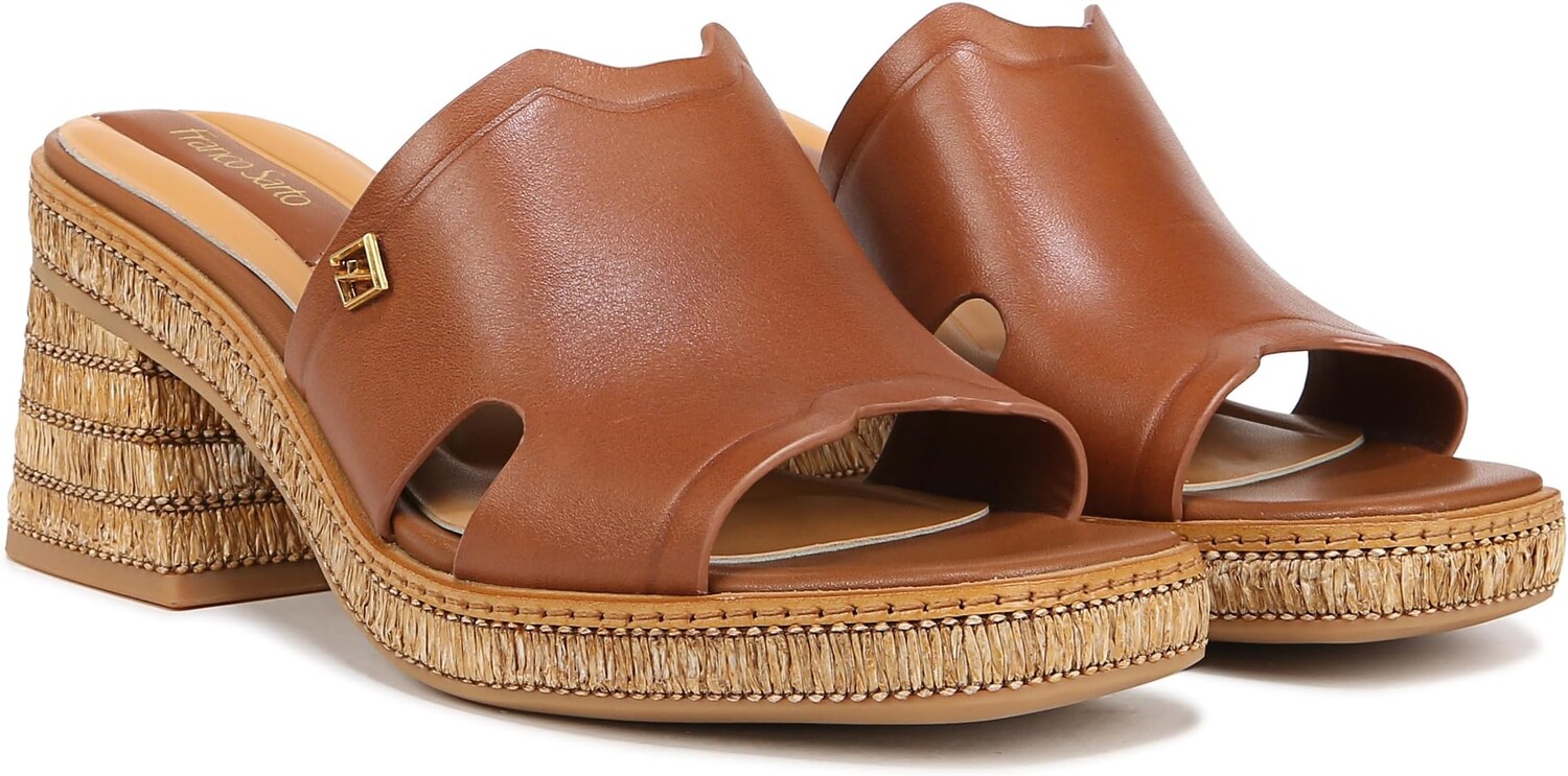 

Туфли Franco Sarto Florence Fashion Slide Heeled Sandals, цвет Cognac Brown Leather