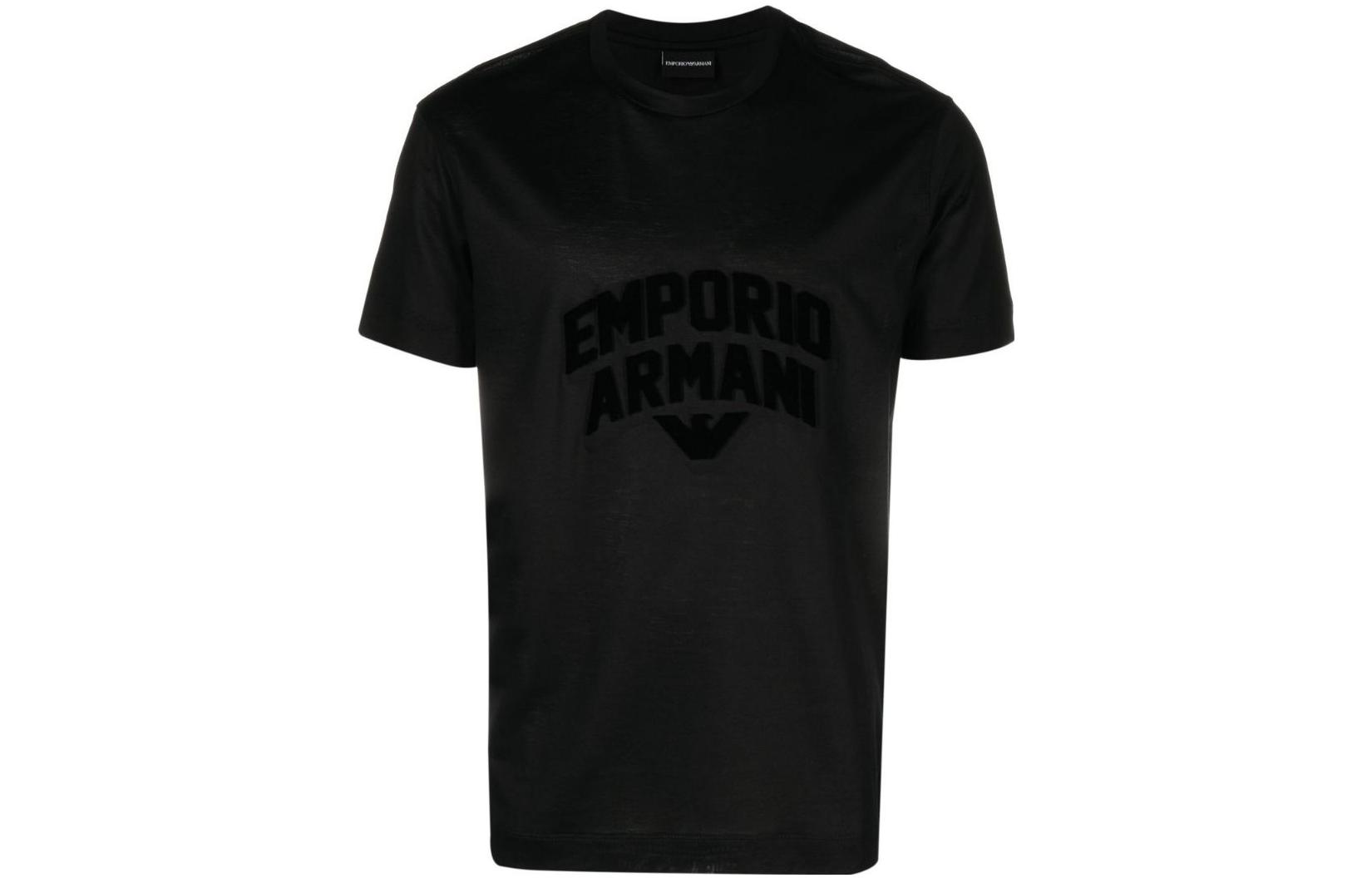 

Футболка с логотипом EMPORIO ARMANI, черная