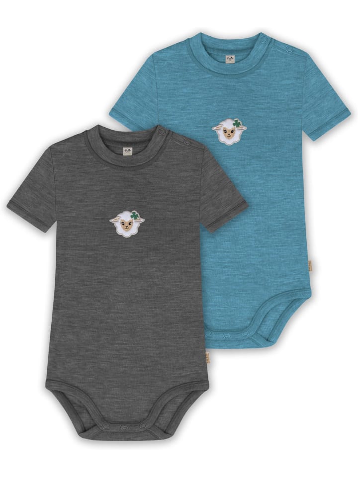 

Normani Outdoor Sports Комплект из 2 детских боди с короткими рукавами из мериносовой шерсти сине-антрацитового цвета