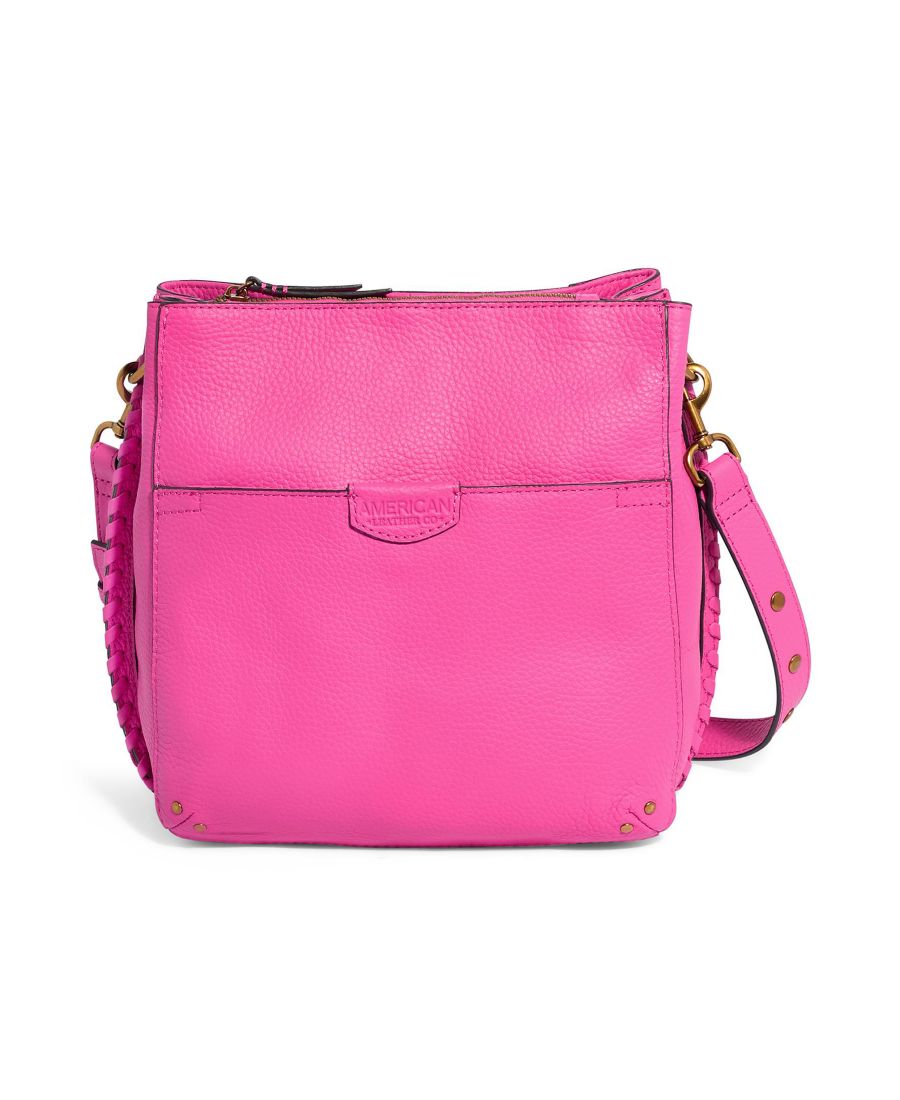 

Сумка через плечо Luca с тремя отделениями American Leather Co, Knockout Pink