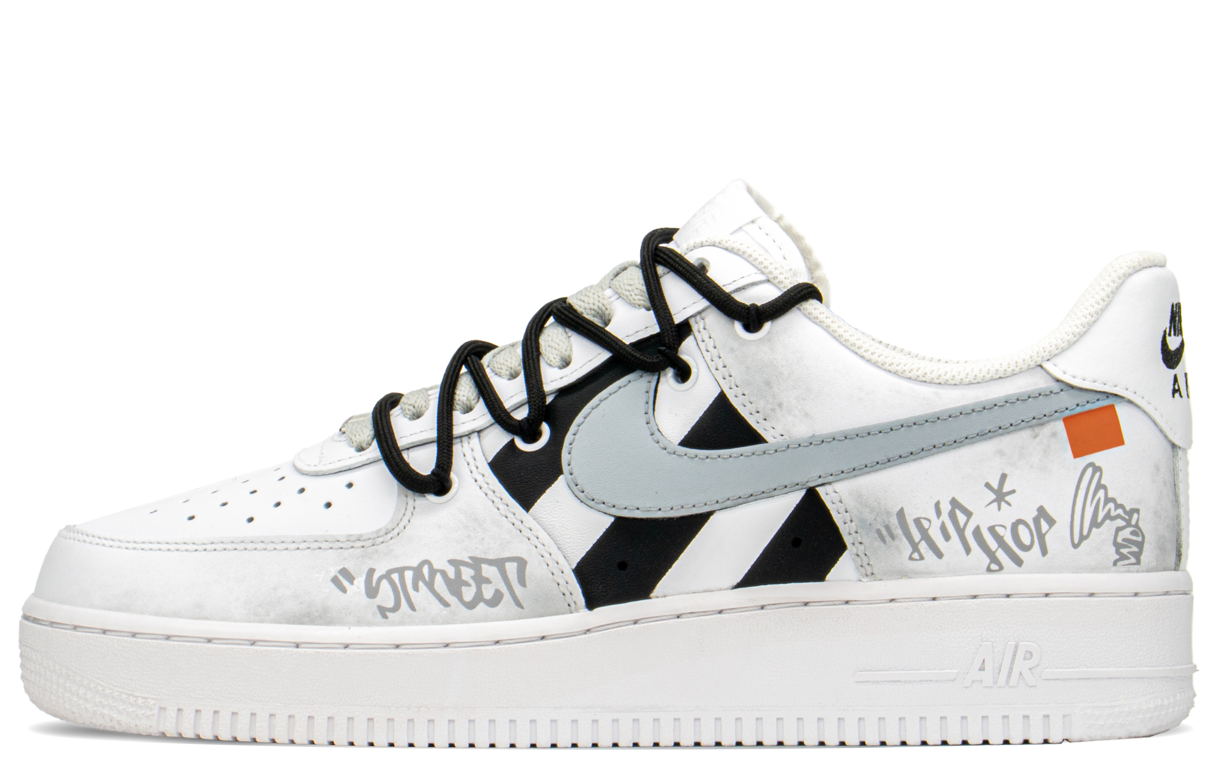 

Кроссовки Nike Air Force 1 Skateboard Shoes Men Low-Top Black White Gray