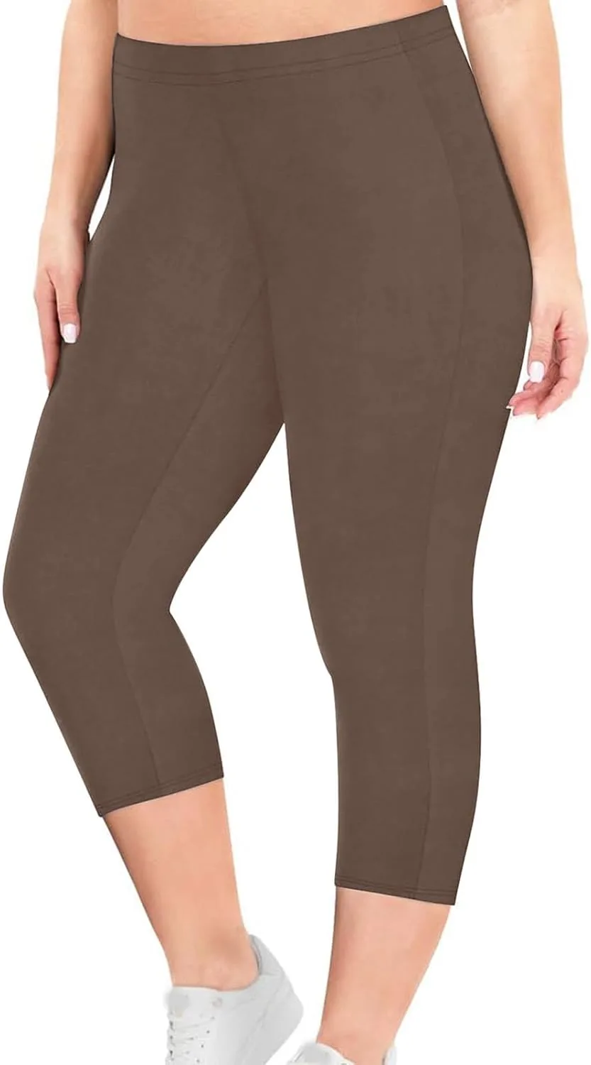 Женские высокие штаны для йоги Stretchy Solid Color Straight Leg Capris — фото 2