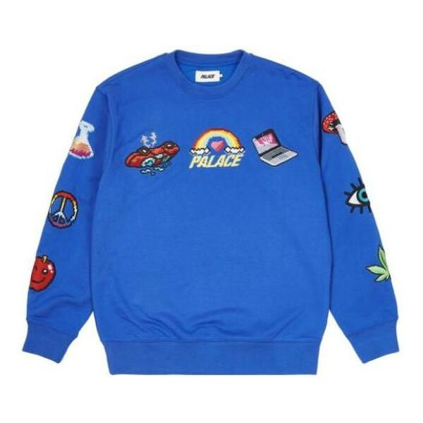 

Толстовка mixed media bitmap crew 'blue' Palace, синий