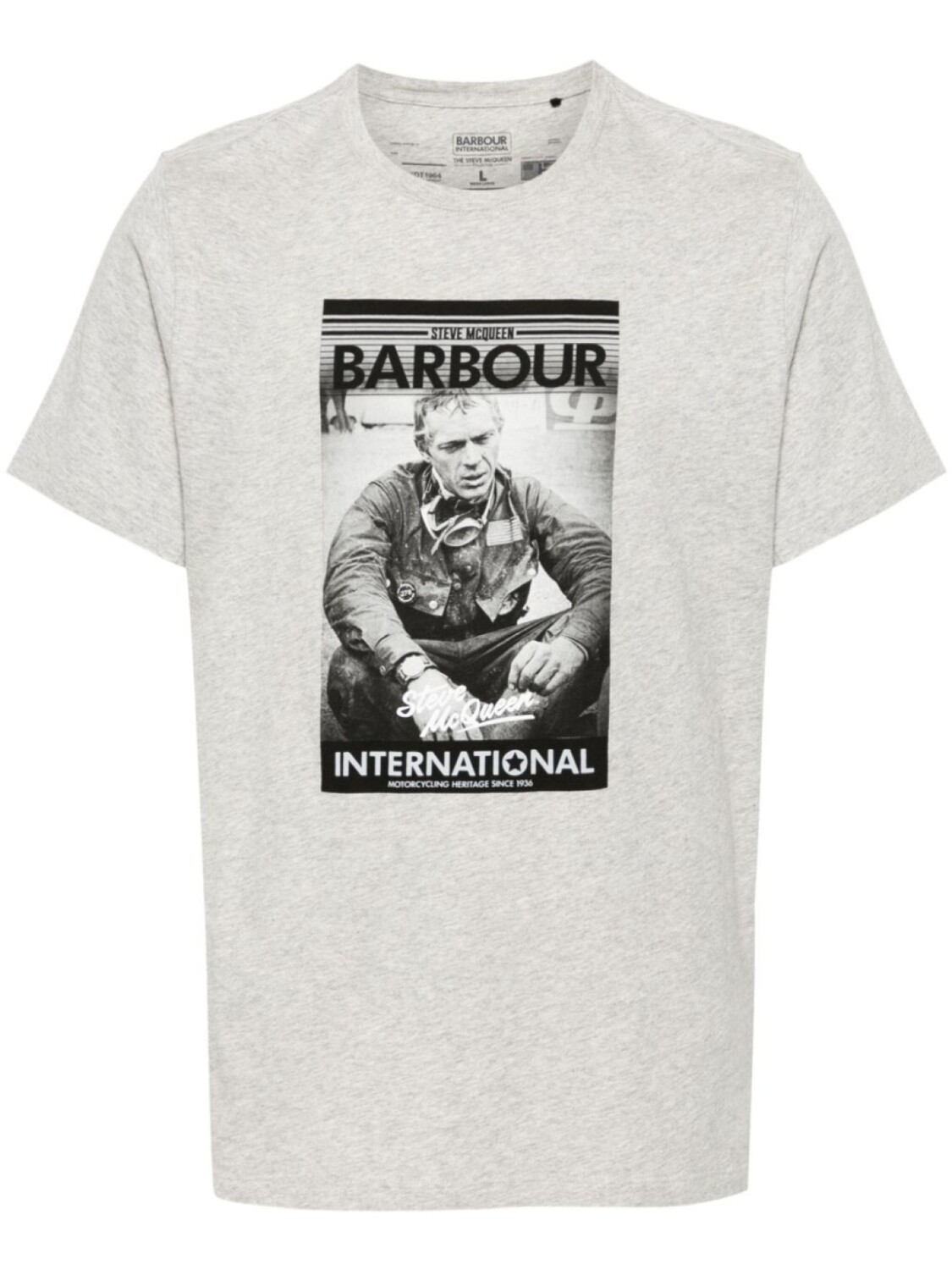 

Футболка Mount из коллаборации со Steve McQueen Barbour International, серый