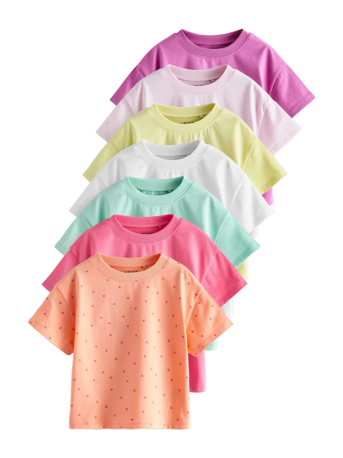 Футболка Next, Yellow/Orchid/Pastel Purple/Light Orange/Dark Pink/White