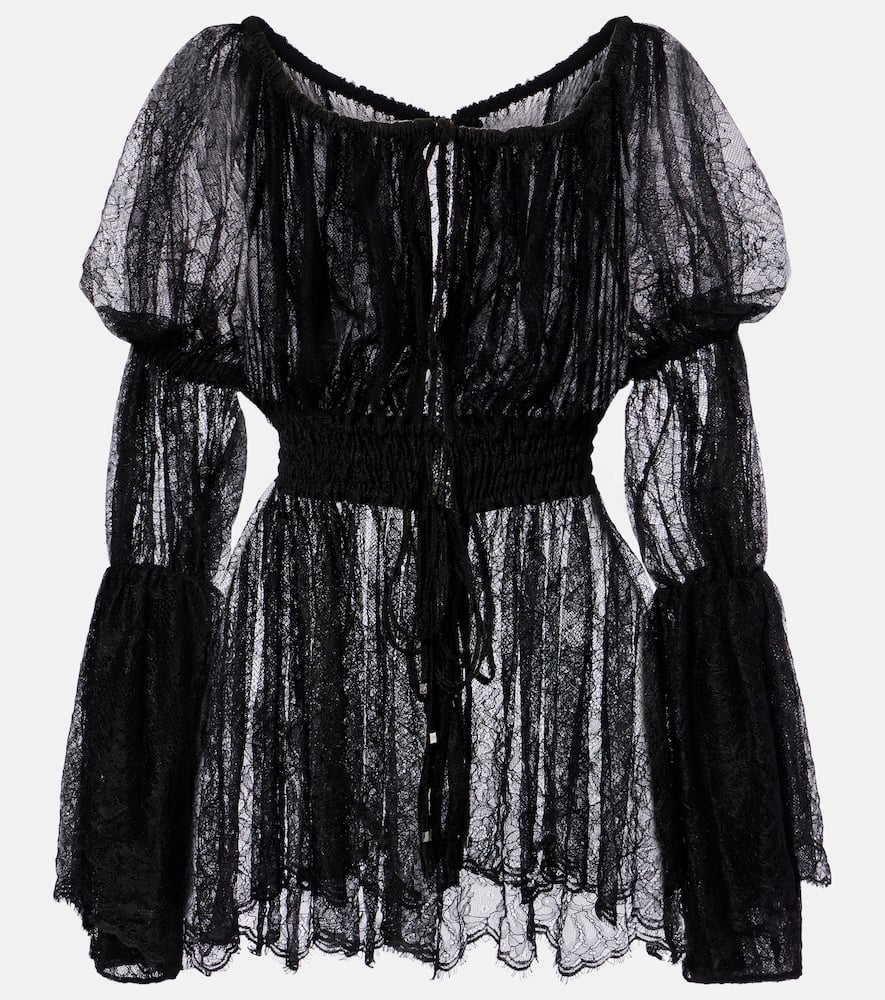 

Топ из цветного кружева шантильи Blumarine, Black