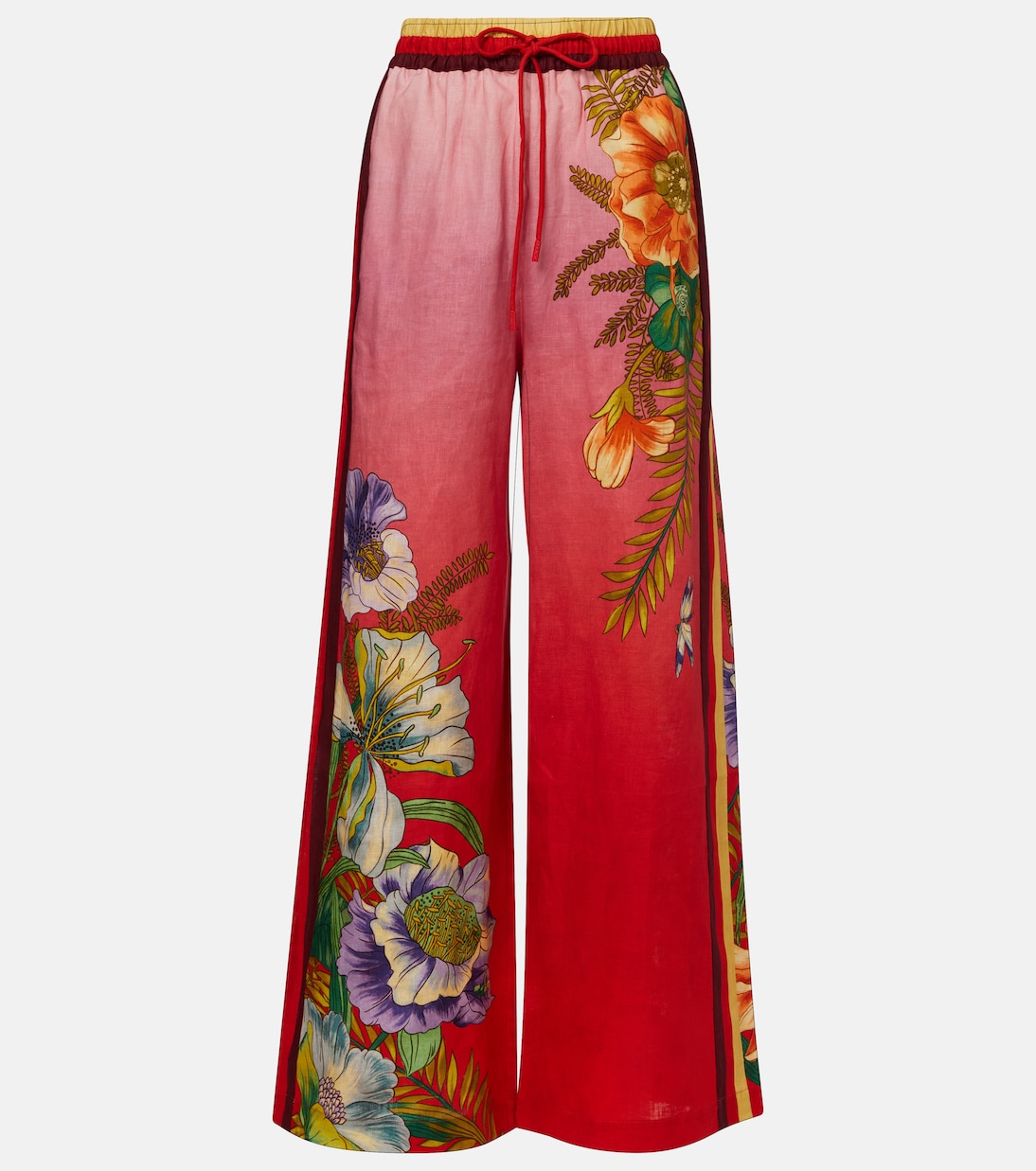 

Брюки Inez широкие льняные с эффектом омбре Alémais, Pink Ombre