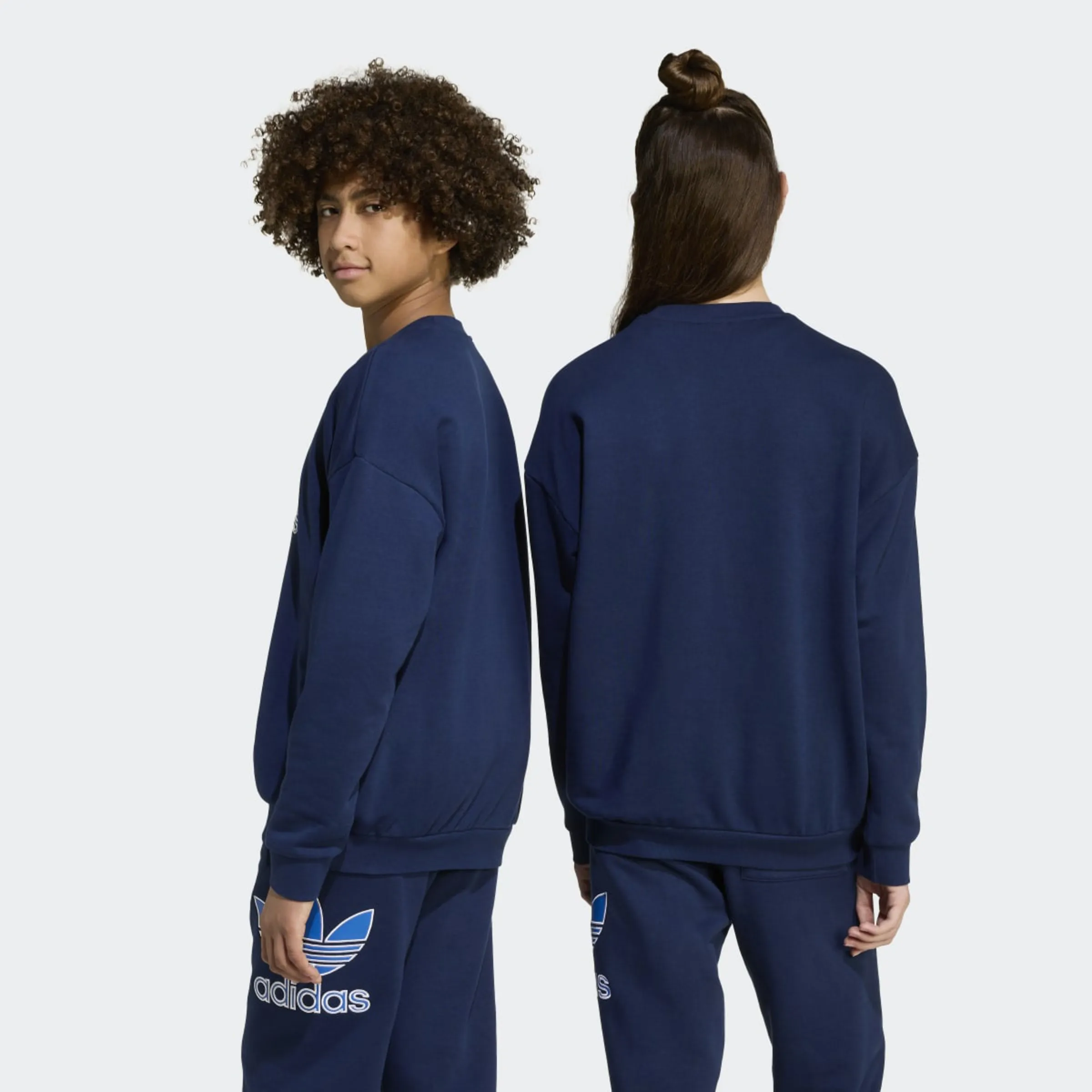 Детская толстовка Trefoil Originals Adidas, темно-синий — фото 2