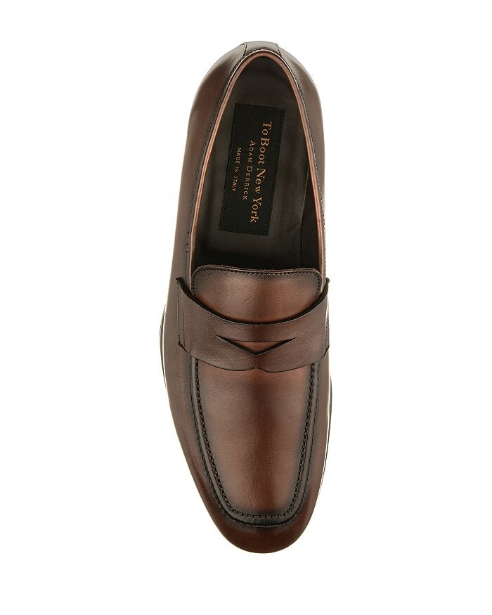 Мужские лоферы To Boot New York Penny Apron Toe, коричневый — фото 2