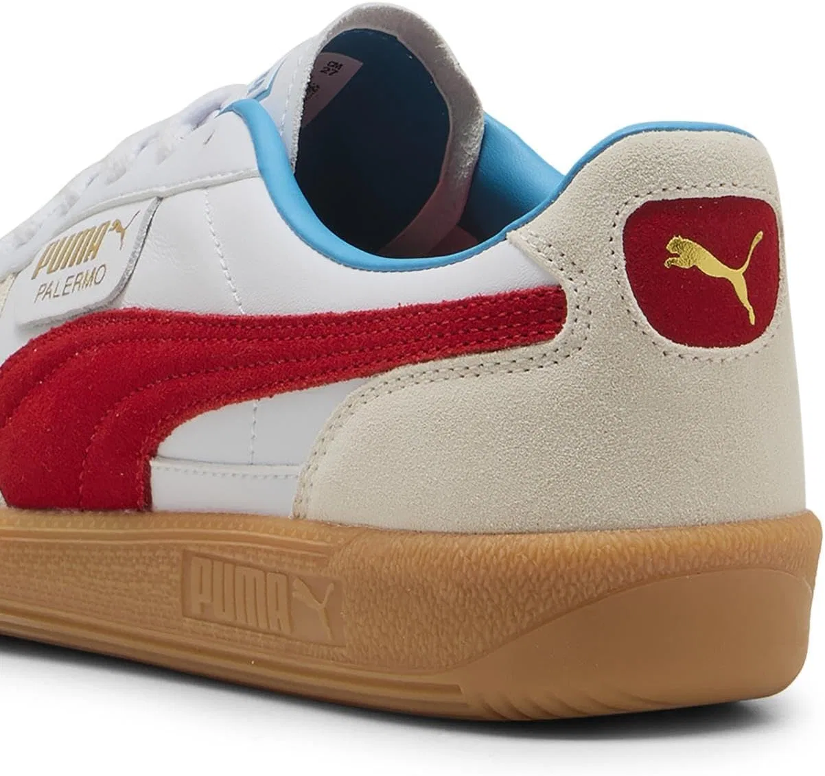Кроссовки кожаные PUMA, цвет Puma White/Four Time Red (21) — фото 2