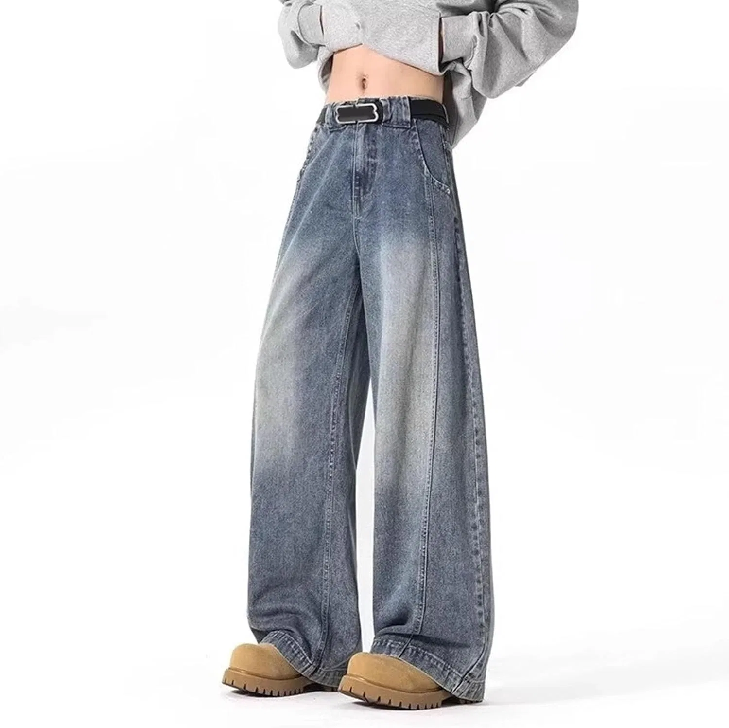 Джинсы свободные Baggy Hip Hop, Light Blue — фото 2