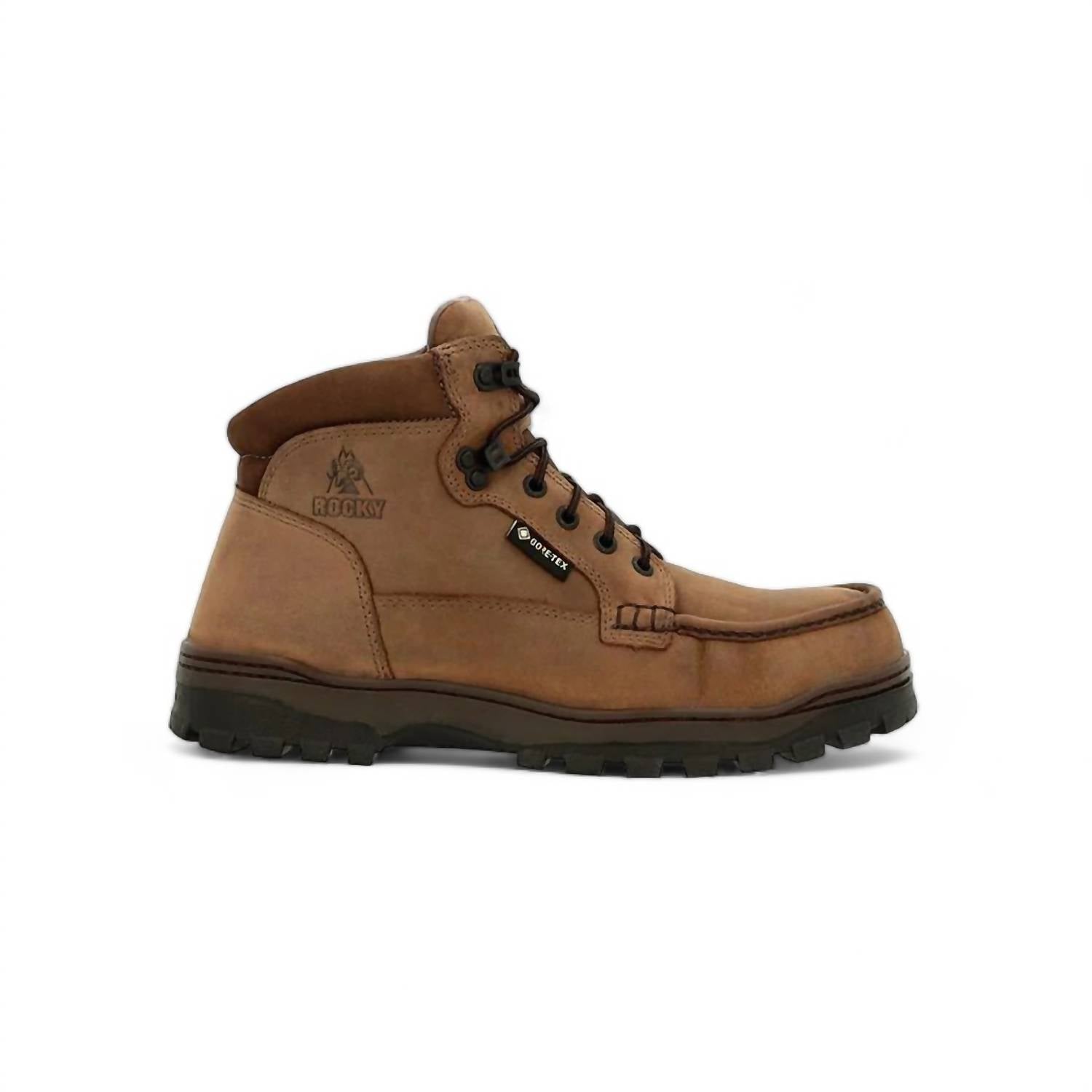 Мужские рабочие ботинки Outback с водонепроницаемой мембраной Gore-Tex и стальным носком - широкий размер в коричневом цвете Rocky — фото 2