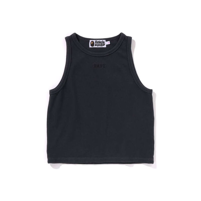 

A BATHING APE Bape Женская Пигментная Крашеная Ребристая Топ Black