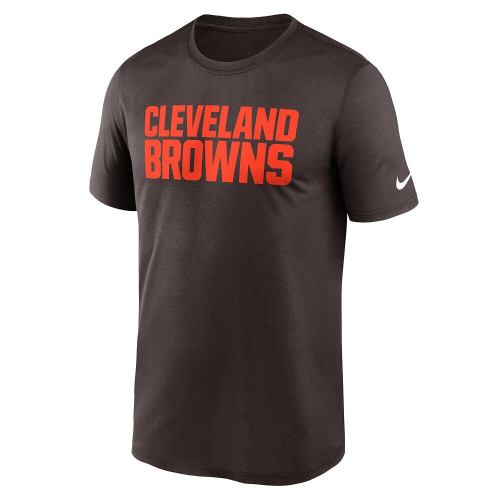 Мужская футболка Nike Brown Cleveland Browns Primetime Legend Wordmark Performance, цвет Brn Brown — фото 3