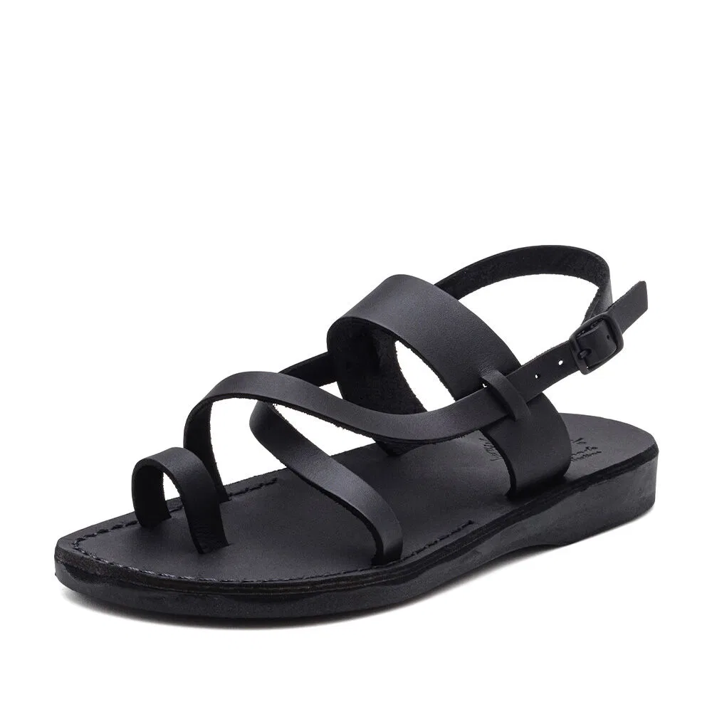 Мужские чёрные сандалии Bethany от Jerusalem Sandals — фото 2