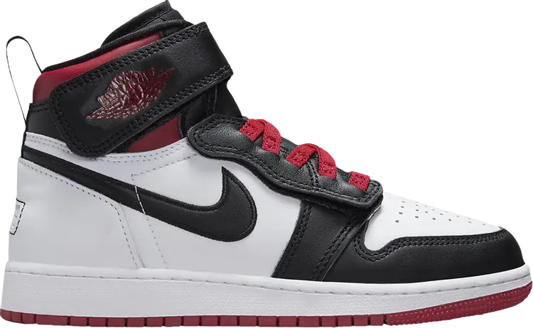 

Кроссовки Air Jordan 1 High FlyEase GS 'Gym Red Black Toe', белый