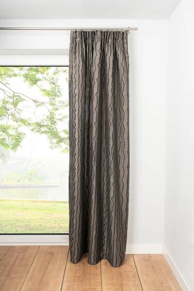 

Штора Ondeco mit Schlaufen Stream, 135x245x1 см, серо-коричневый