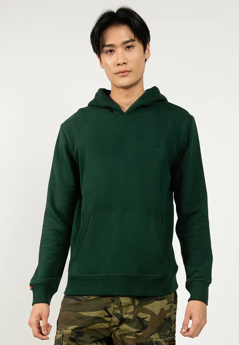 Худи, логотип, Essential Superdry, зеленый