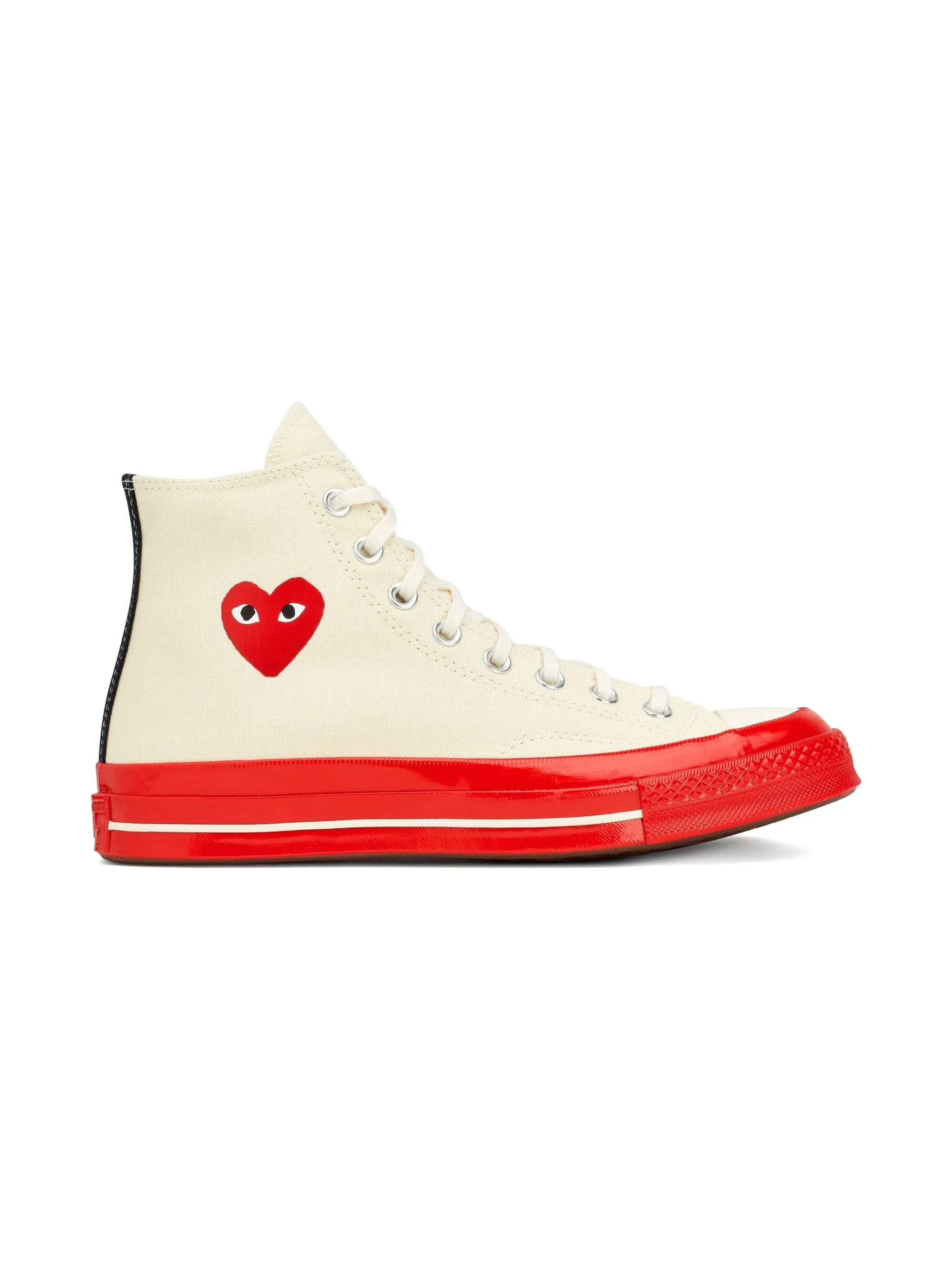 Высокие кроссовки с логотипом Comme Des Garçons Play X Converse, бежевый — фото 2