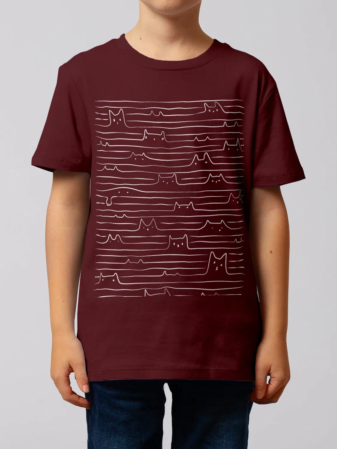 Детское хлопковое футболка Wat? Apparel, винный