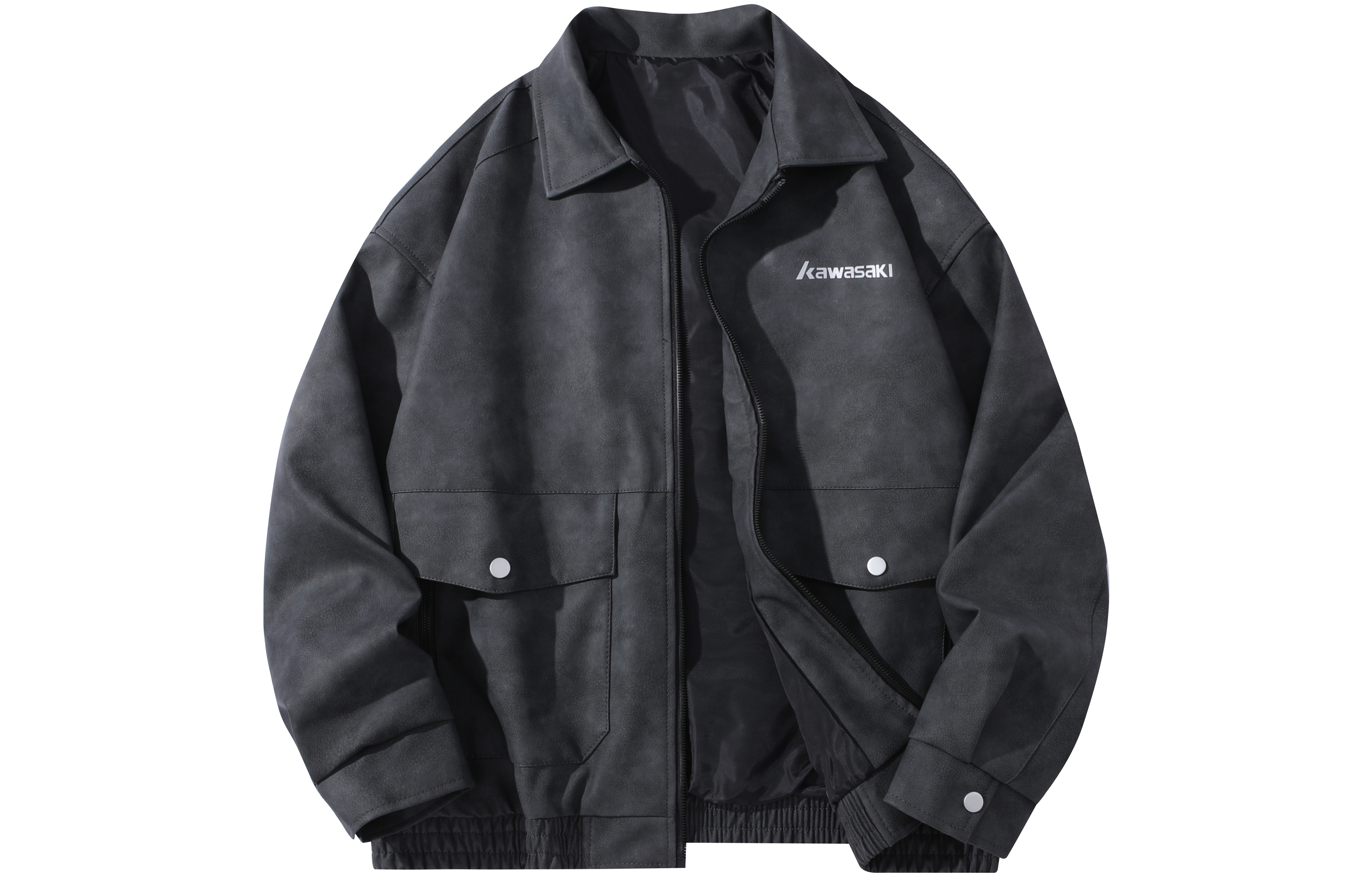 

Кожаная куртка унисекс Kawasaki, Moss Green/Moss Green
