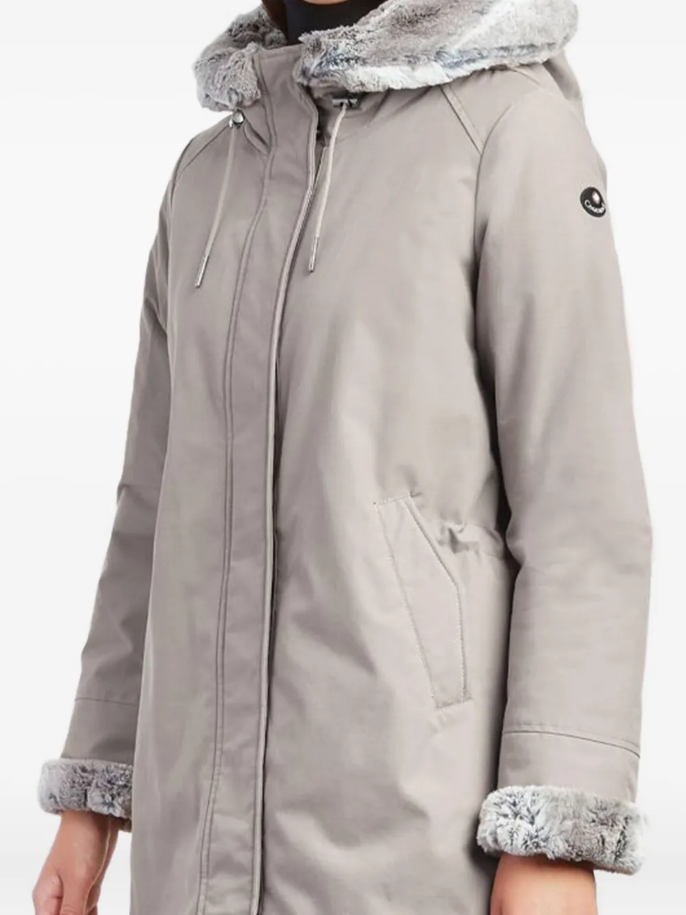 

Пальто с отделкой из искусственного меха Canadiens, серый